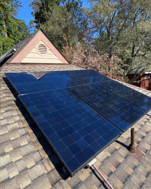 Solar panel rinse — after