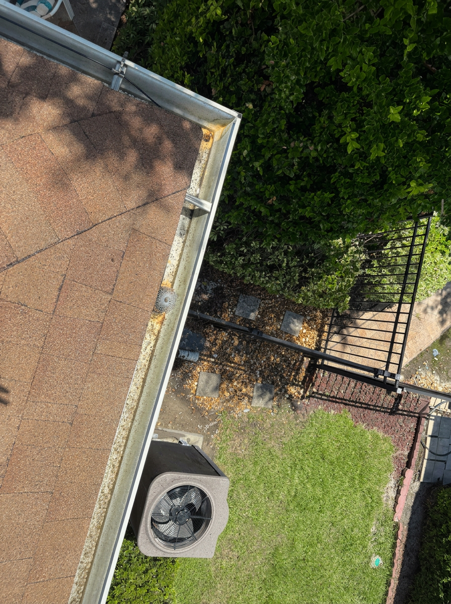 Gutter cleaning — after
