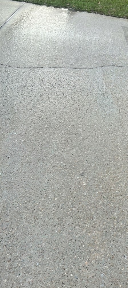 Driveway pressure washing — after