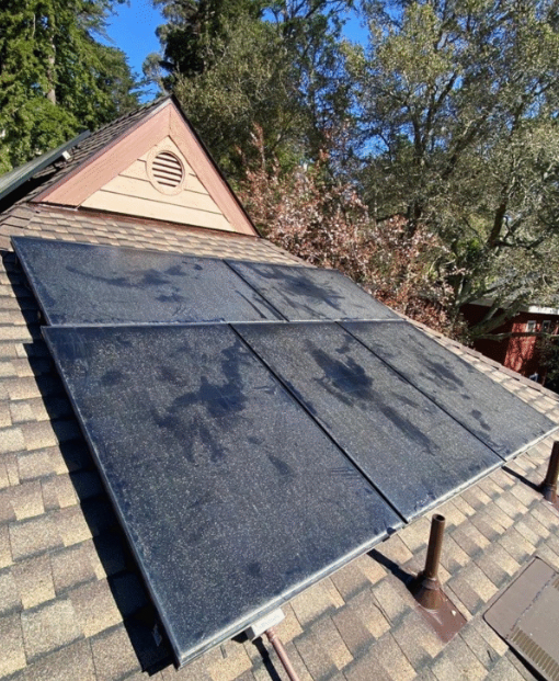 Solar panel rinse — before
